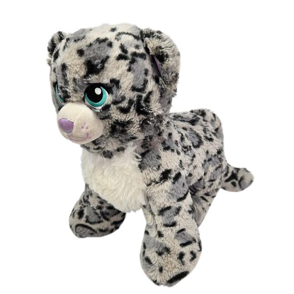 Build a Bear Sparkle Snow Leopard Big Cat Zoo Stuffed Animal Plush Toy 12" - Picture 6 of 7